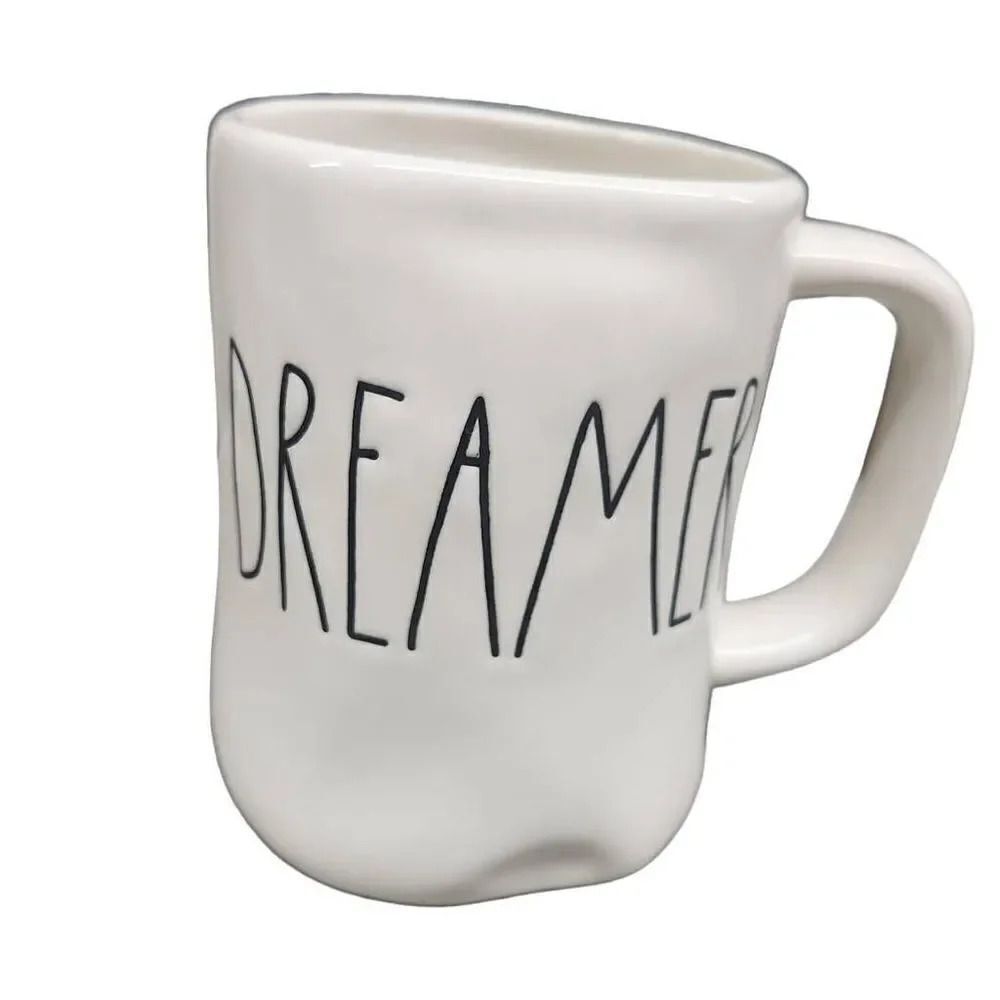 Rae Dunn White Black Dreamer Mug